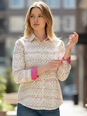 SHIRTALES Multicolor Polka Dot Button Down Shirt